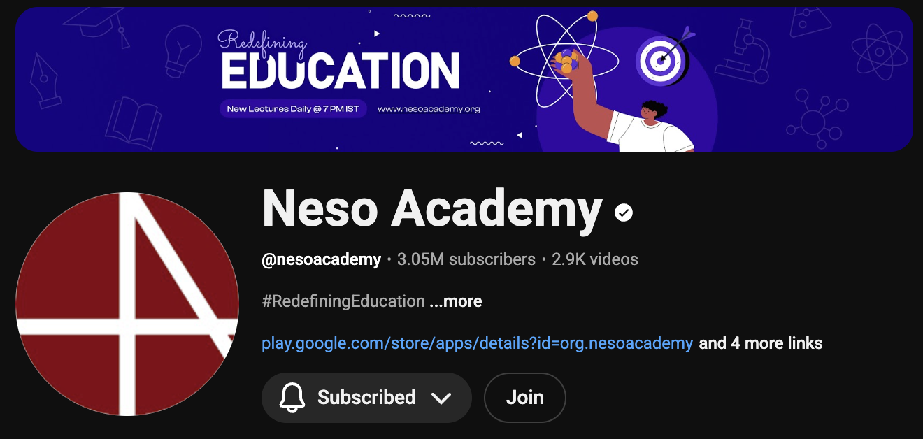 Neso Academy YouTube Channel