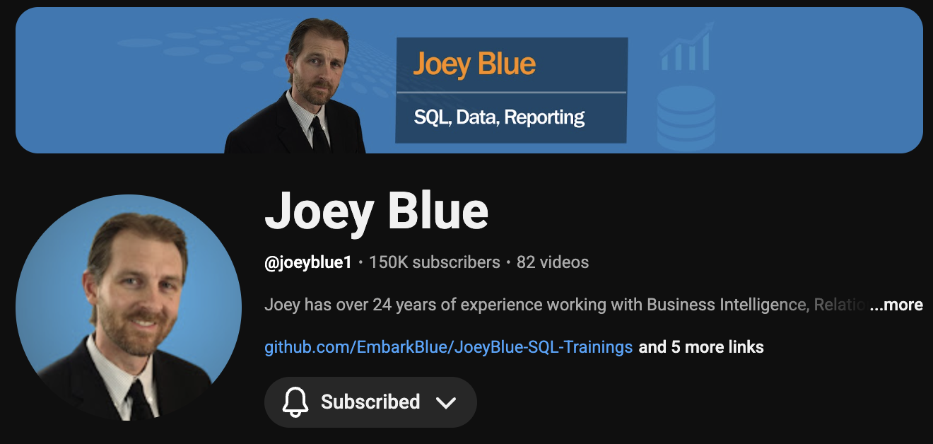 Joey Blue YouTube Channel