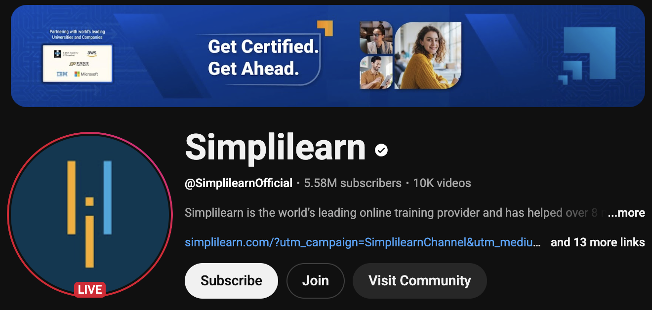 Simplilearn YouTube Channel