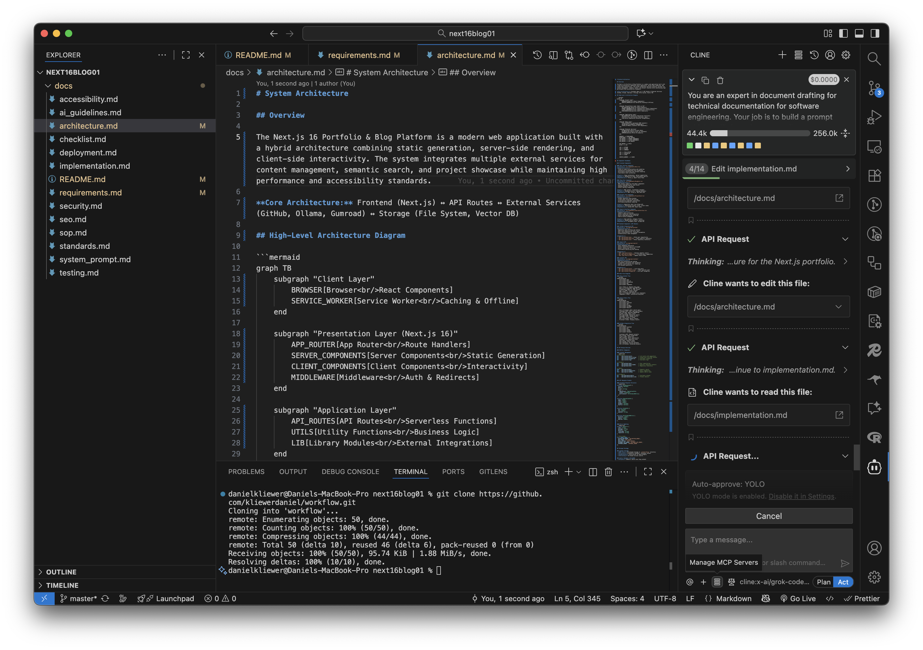 Prompt structure in CLIne