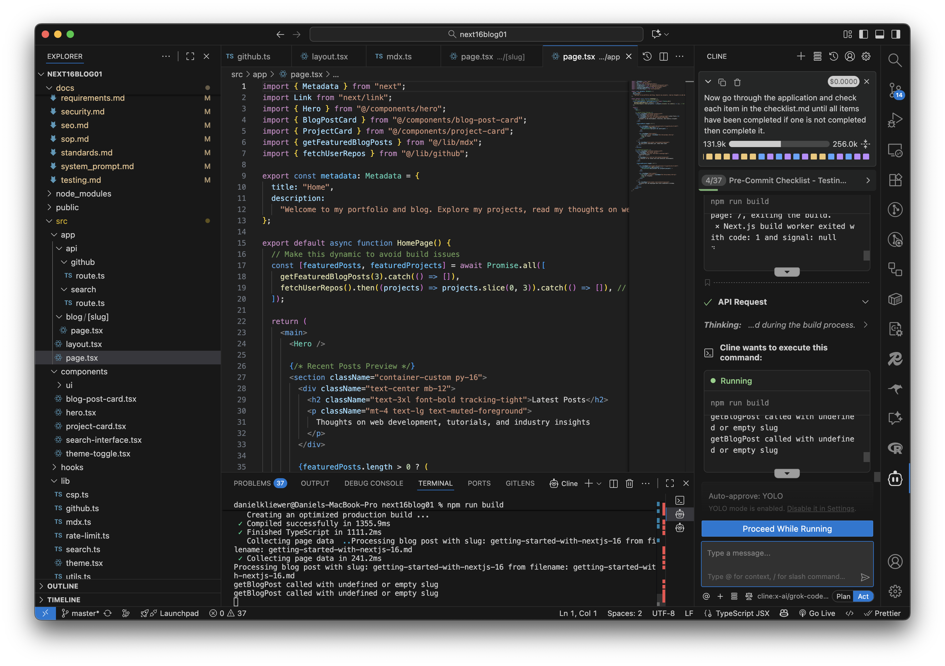 Checklist verification